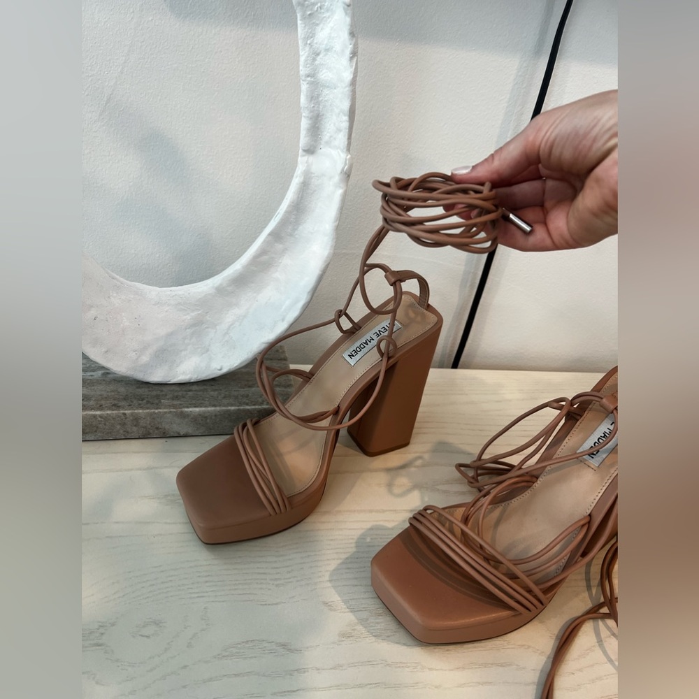 Steve Madden strappy platforms